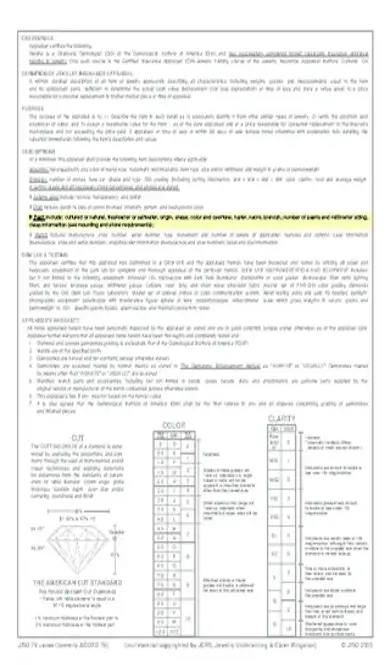 Diamond Stone Color And Clarity Chart Example