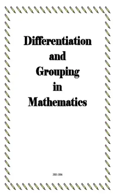 Differentiated Instruction Grouping Template