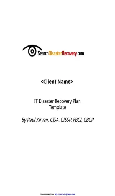 Disaster Recovery Plan Template 2