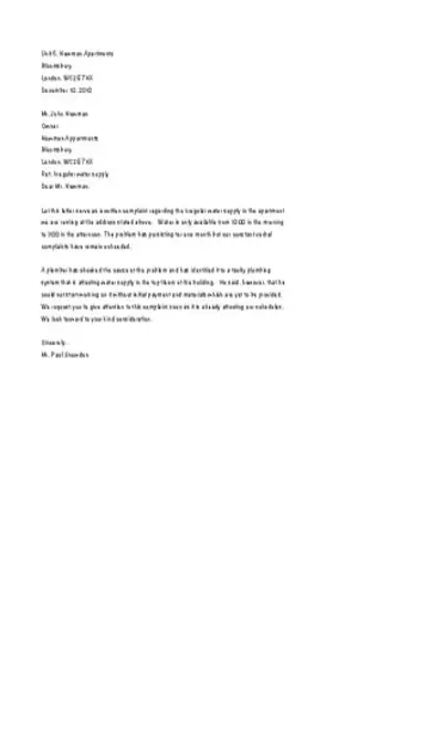 Discrimination Complaint Letter Template To Assistant