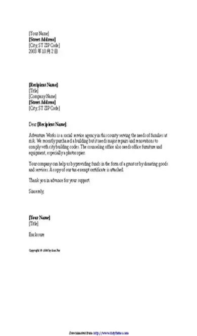 Donation Letter Template 2