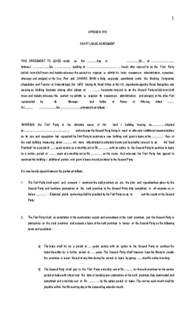 Draft Rental Agreement Template Free Word