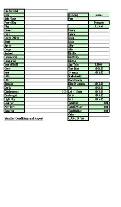 Draught Survey Report Template