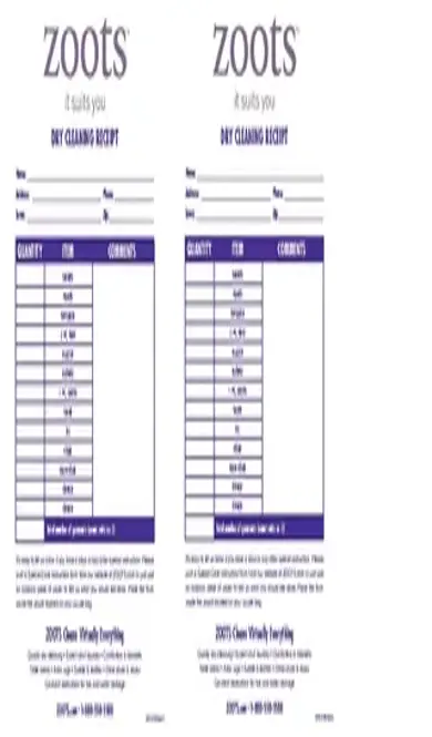 Dry Cleaning Invoice Template