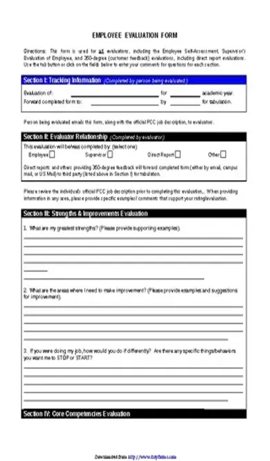 Employee Evaluation Form 2