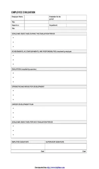 Employee Evaluation Form 3