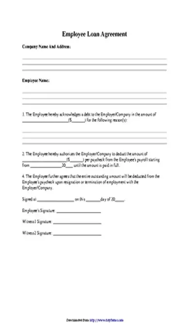 Employee Loan Agreement 1