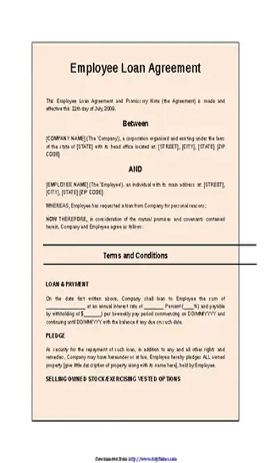 Employee Loan Agreement 2