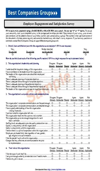 Employee Satisfaction Survey 2