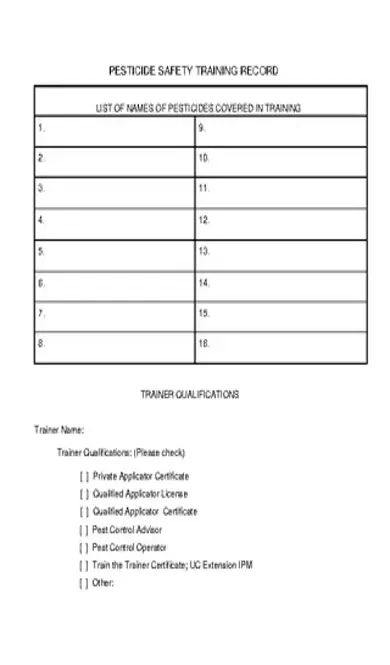 Employee Training Roster Template