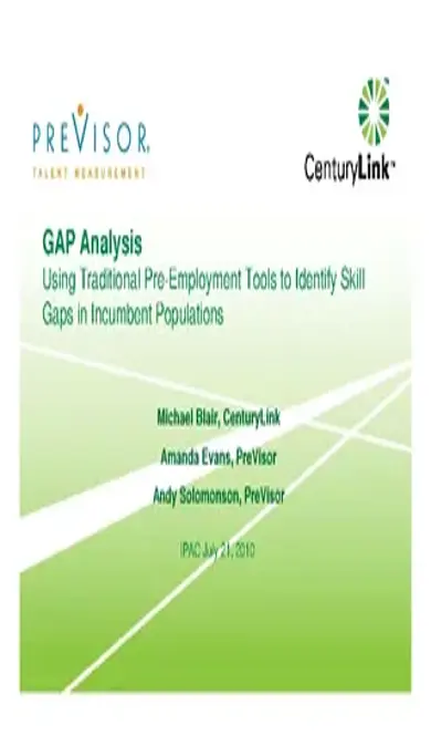 Employment Training Gap Analysis Sample