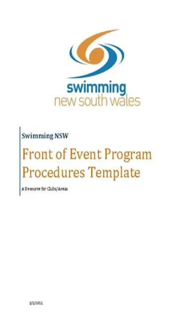 Event Program Template Word