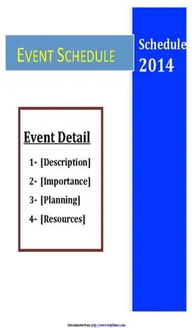 Event Schedule Template 1