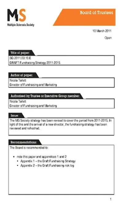 Events Fundraising Strategy Template