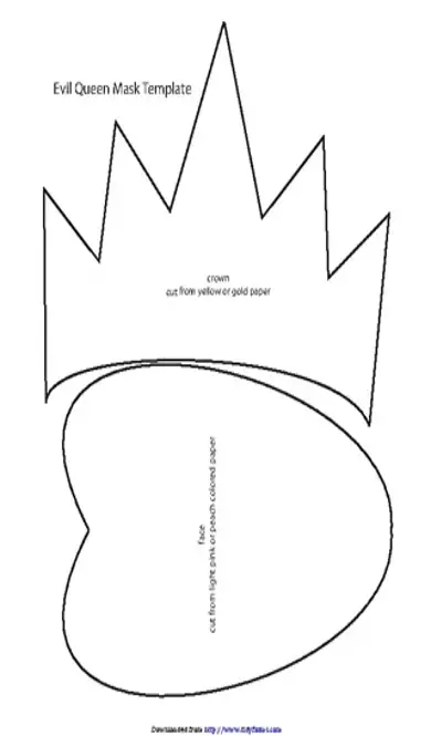 Evil Queen Mask Template