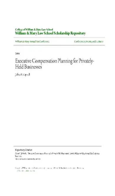 Executive Compensation Plan Template