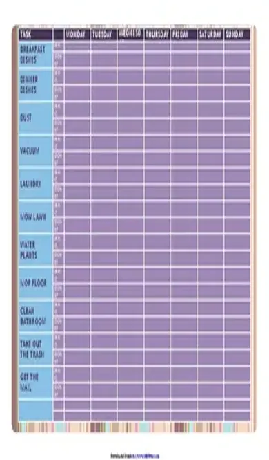 Family Chore Chart