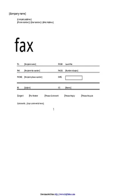 Fax Cover Sheet Professional Design 2