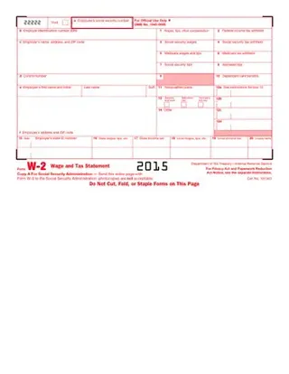 fillable w2 form 2015