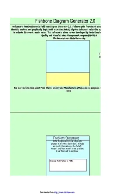 Fishbone Diagram Template Excel