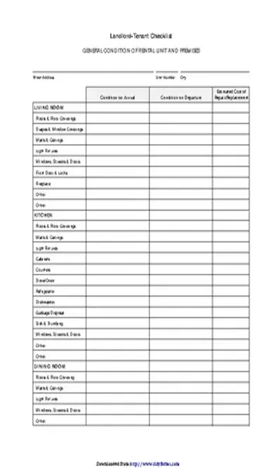 Florida Move In Checklist