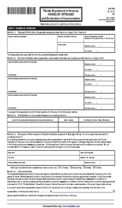 Florida Tax Power Of Attorney Form