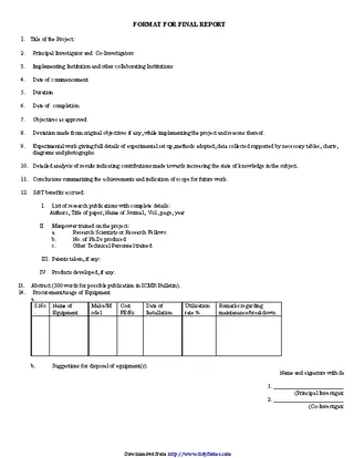 Format Of Report Writing