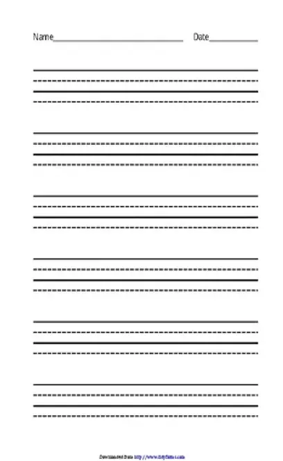 Four Lined Paper Template