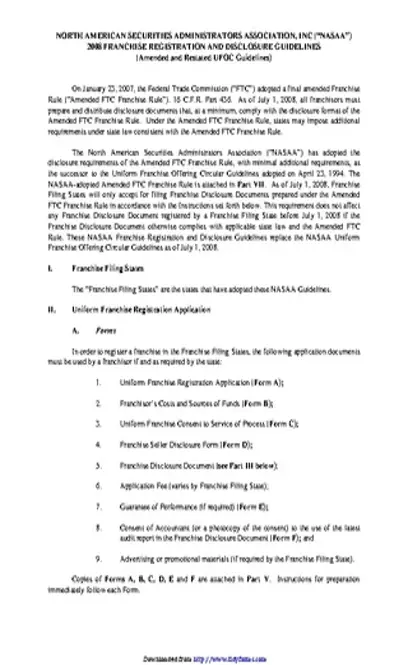 Franchise Disclosure Document 1