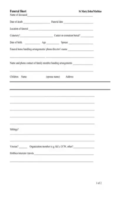 funeral program template word PDF