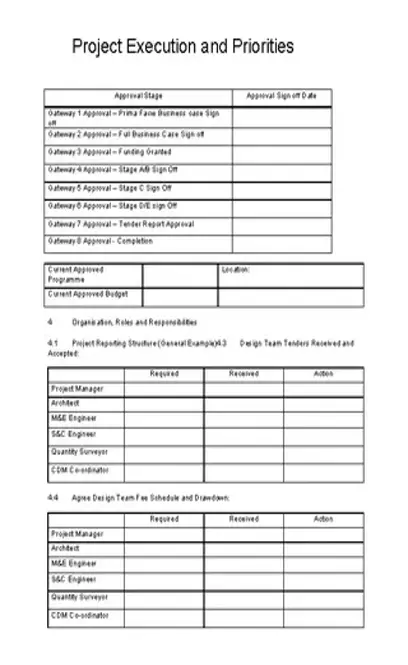 Free Project Execution Plan Template