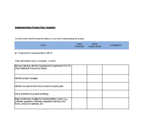 Free Project Implementation Plan Template