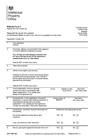 Free Sample Declaration For Design Patent Application Free Download