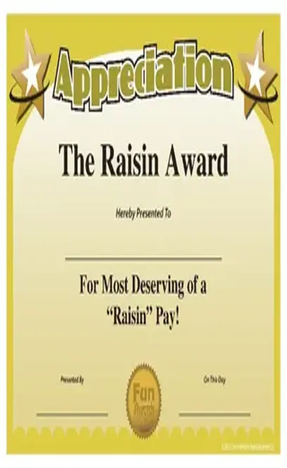 Funny Certificate Template Of Appreciation