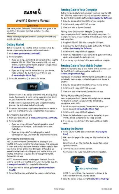 Garmin Owners Manual Sample