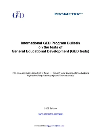 Ged Sample Test Template 3