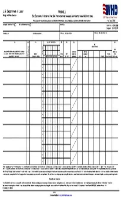 General Certified Payroll Form