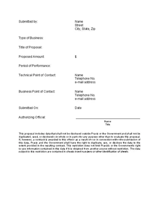 General Contractor Proposal Template