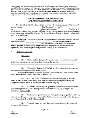 General Non Compete Agreement 1