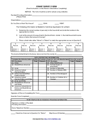 General Survey Form 2