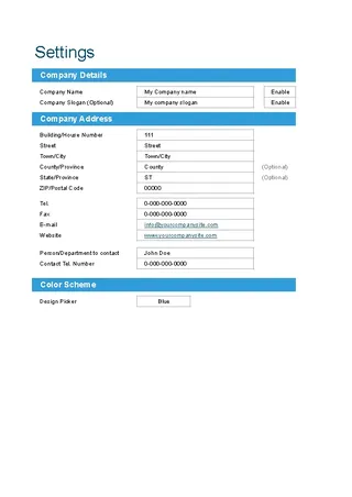 Generic Company Packing Slip Template Exce Format