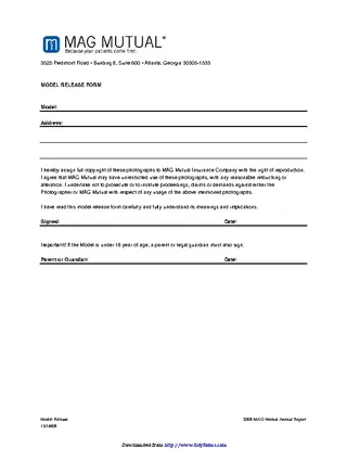 Georgia Model Release Form 2