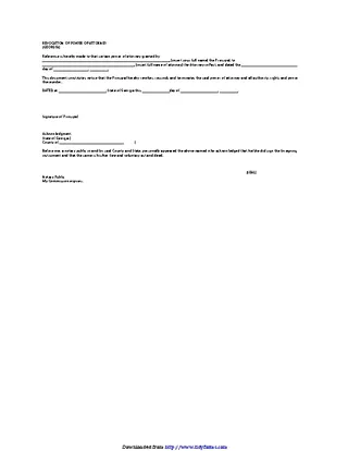 Georgia Revocation Power Of Attorney Form