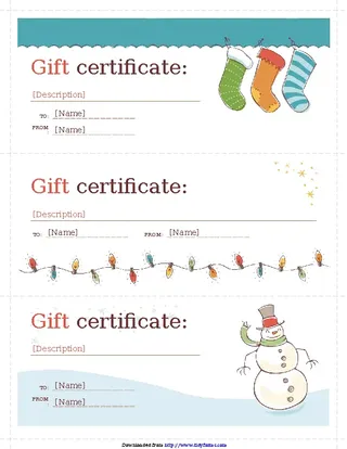 Gift Certificate Template 2