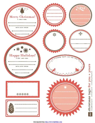 Gift Tag Template 1