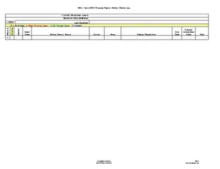 Good Action Log Template