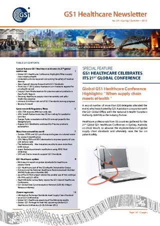 Gs1 Healthcare Newsletter