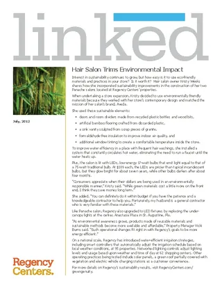 Hair Salon Trims Environmental Newsletter