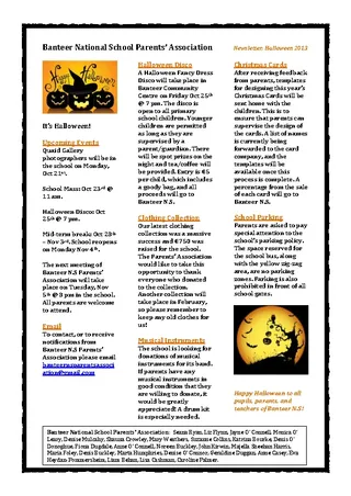 Halloween Newsletter Template