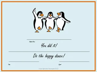 Happy Dance Certificate